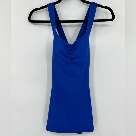 Lululemon Core Kicker Tank Top Baroque Blue Wide Straps Open Back Ribbed Bra 6 - Picture 8 of 16